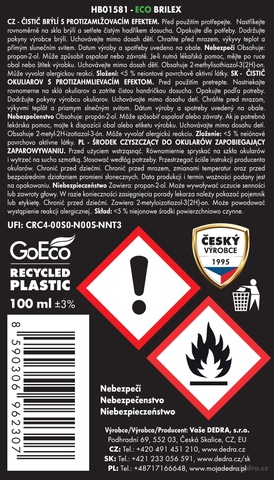 Etiketa k výrobku HB01581