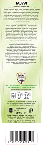 Etiketa k výrobku TA0991