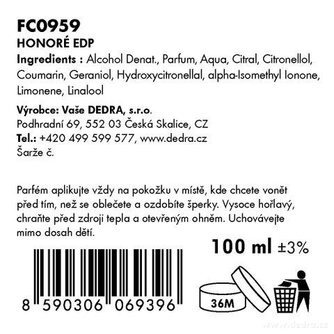 Etykieta produktu FC0959