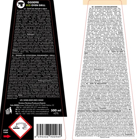 Etiketa k výrobku GG0098