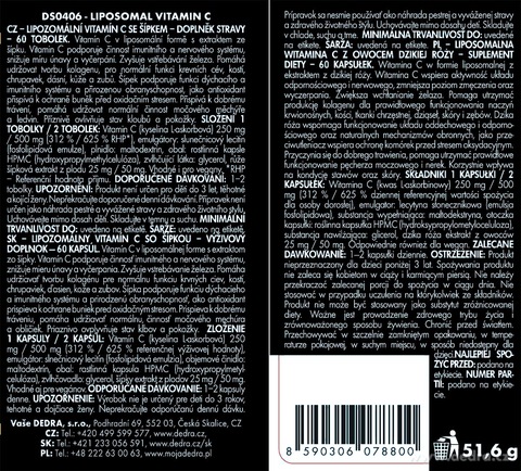 Etiketa k výrobku DS0406