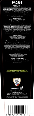 Etiketa k výrobku PA0563