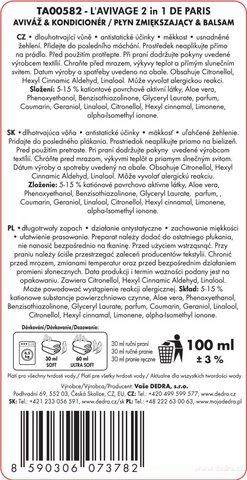 Etiketa k výrobku CP0212