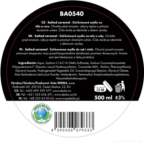 Etykieta produktu BA0540