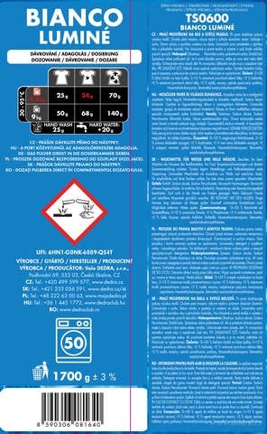 Etiketa k výrobku TS0600