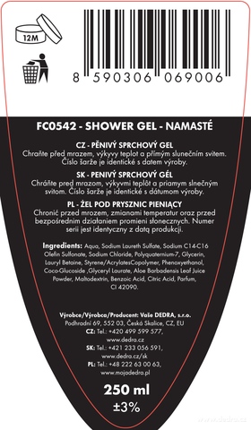 Etiketa k výrobku FC0542 Etiketa k výrobku FC0542