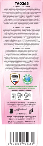 Etiketa k výrobku TA0265