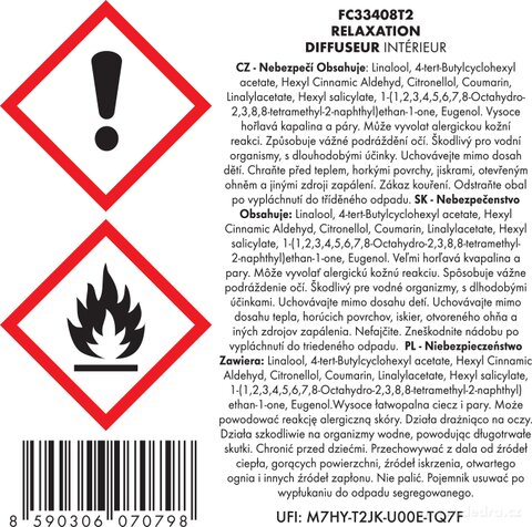 Etiketa k výrobku FC33408T2