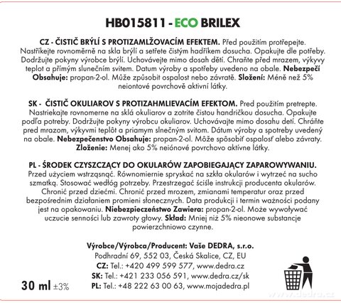 Etiketa k výrobku HB01581S