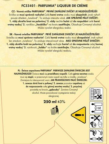 Etiketa k výrobku FC33401X