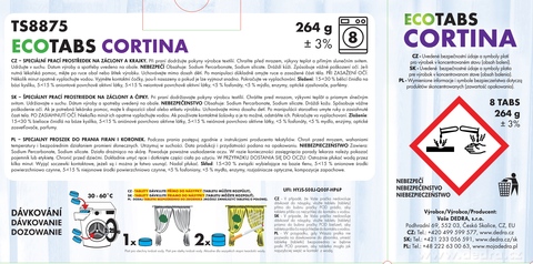 Etiketa k výrobku TS8875