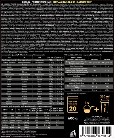 Etiketa k výrobku DS0389