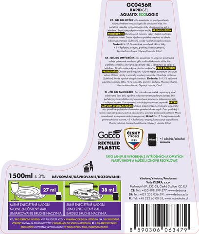 Etiketa k výrobku GC0456R Etiketa k výrobku GC0456R