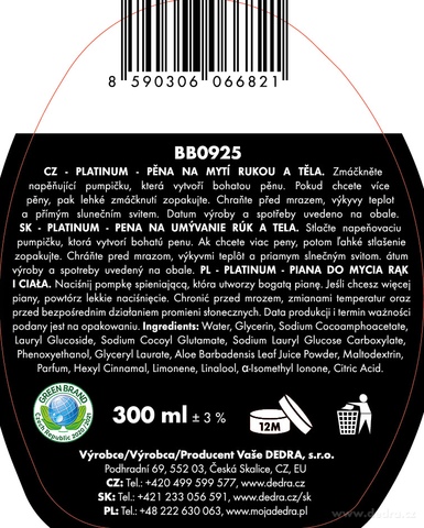 Etykieta produktu BB0925