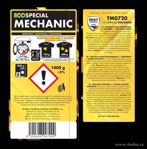 Etiketa k výrobku TM0720M