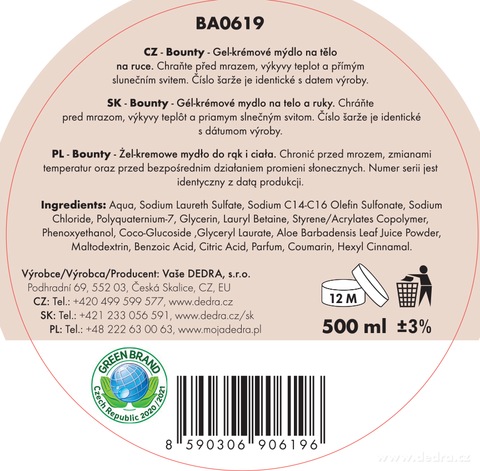 Etykieta produktu BA06191 Etykieta produktu BA06191