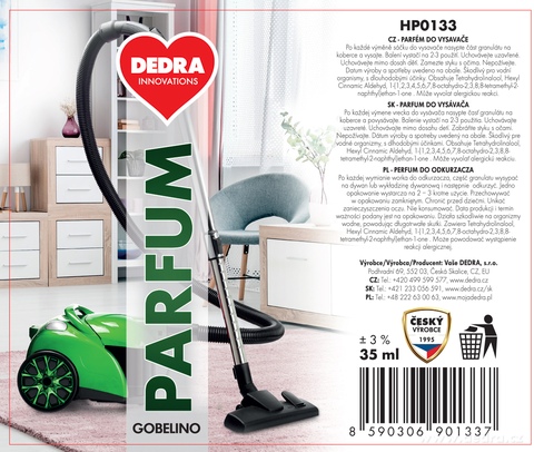 Etiketa k výrobku HP0133