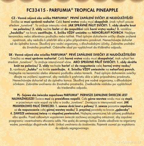 Etiketa k výrobku CP117011