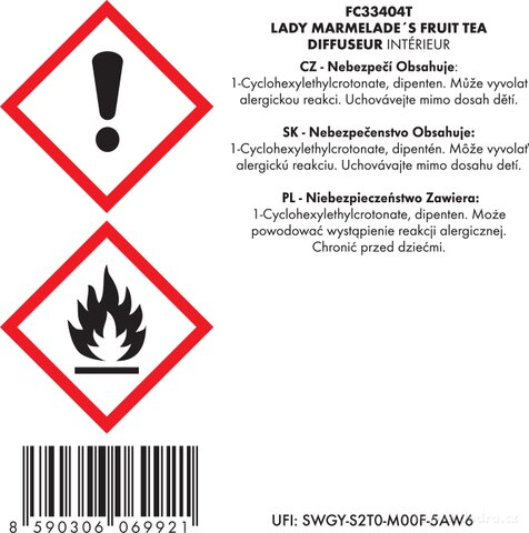 Etiketa k výrobku FC33404T