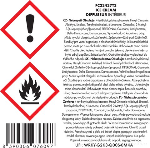 Etiketa k výrobku FC33437T3