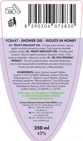 Etiketa k výrobku FC0647