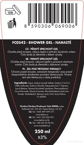 Etiketa k výrobku FC0522