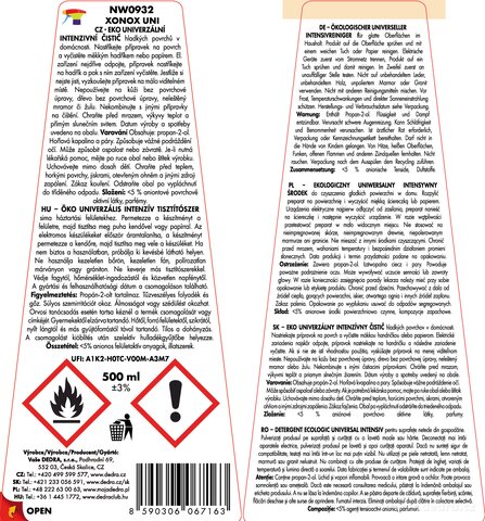 Etiketa k výrobku NW0932