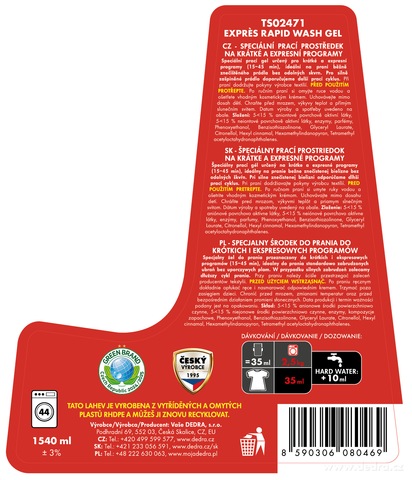 Etiketa k výrobku TS02471