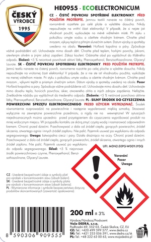 Etiketa k výrobku HE0955