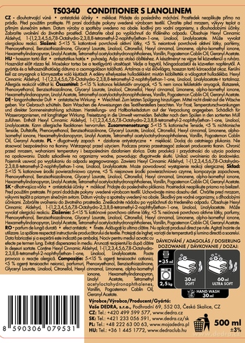 Etiketa k výrobku TS0340