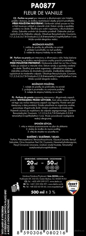 Etiketa k výrobku PA0877