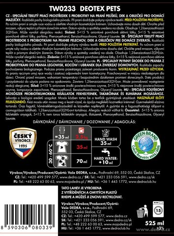 Etiketa k výrobku CP0861