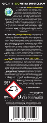 Etiketa k výrobku GF03411S