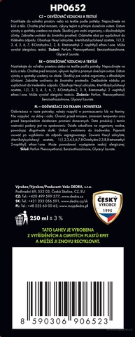 Etiketa k výrobku HP0652