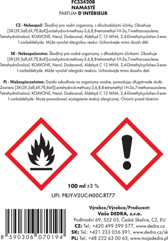Etykieta produktu FC33420B