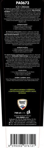 Etiketa k výrobku PA0673