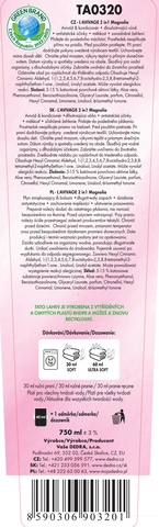 Etiketa k výrobku TA0320