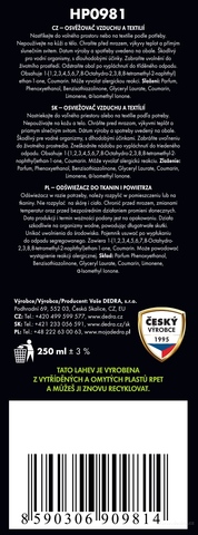 Etiketa k výrobku HP0981