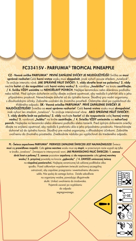 Etiketa k výrobku FC33415W