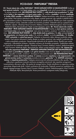 Etiketa k výrobku FC33436W Etiketa k výrobku FC33436W