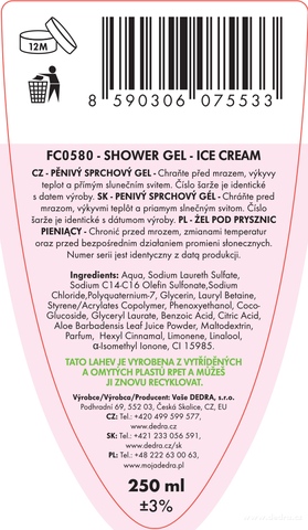 Etiketa k výrobku FC0580