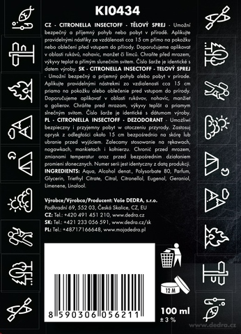 Etiketa k výrobku KI0434