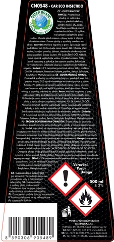 Etiketa k výrobku CP0835