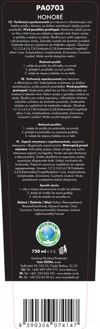 Etiketa k výrobku PA0703