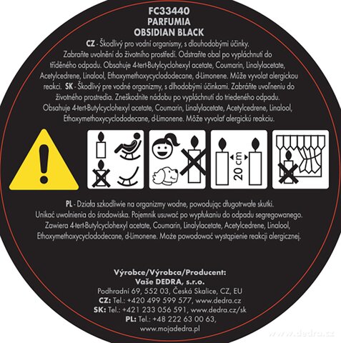 Etiketa k výrobku FC33440