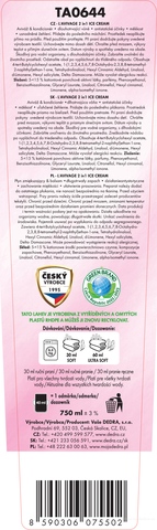 Etiketa k výrobku TA0644S