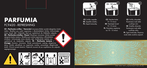 Etiketa k výrobku FC9420 Etiketa k výrobku FC9420