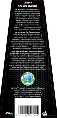 Etiketa k výrobku CP0835