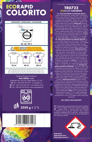 Etiketa k výrobku TR0722X