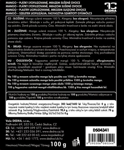 Etiketa k výrobku DS04341